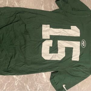 Nike Green and White Jets Jersey